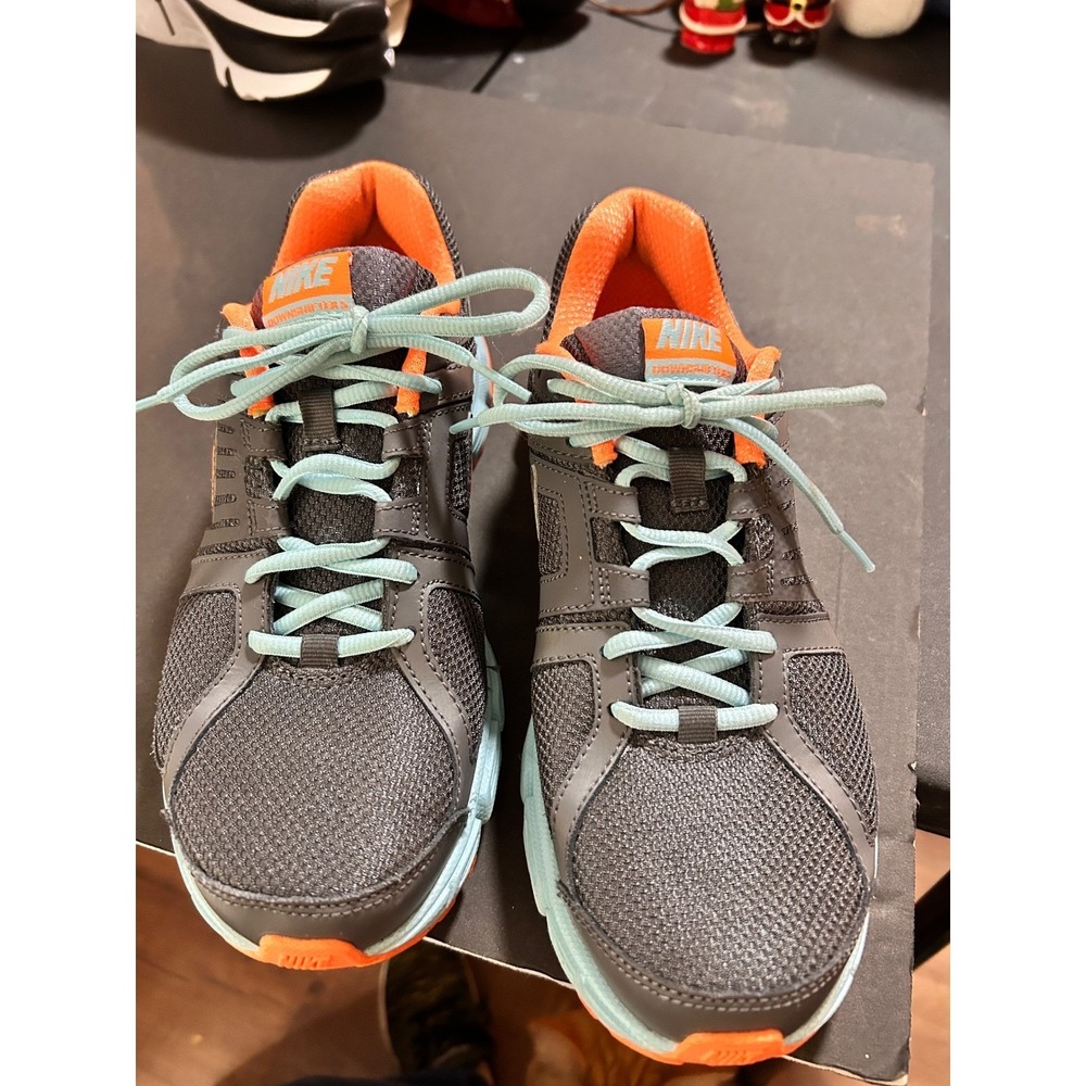 Nike Women's Running Shoes Dark Gray Orange Blue Athletic Sneakers size 10